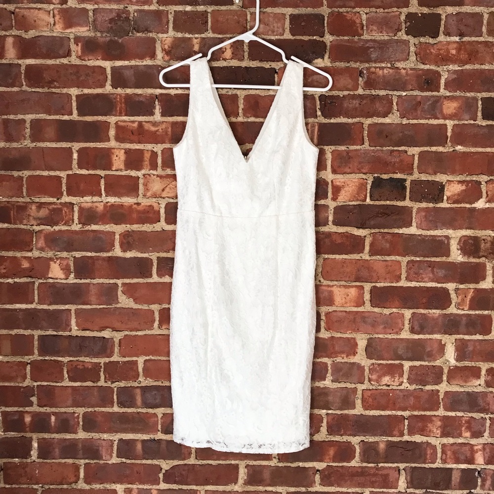 Normani White Lace Sleeveless Dress